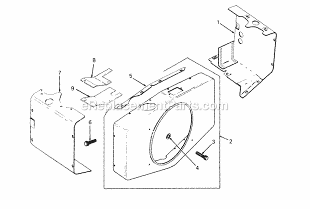 Baffles & Shroud Diagram and Parts List for 1882 800000-821059, 140-721-100, 141-721-100 Cub Cadet Lawn Tractor